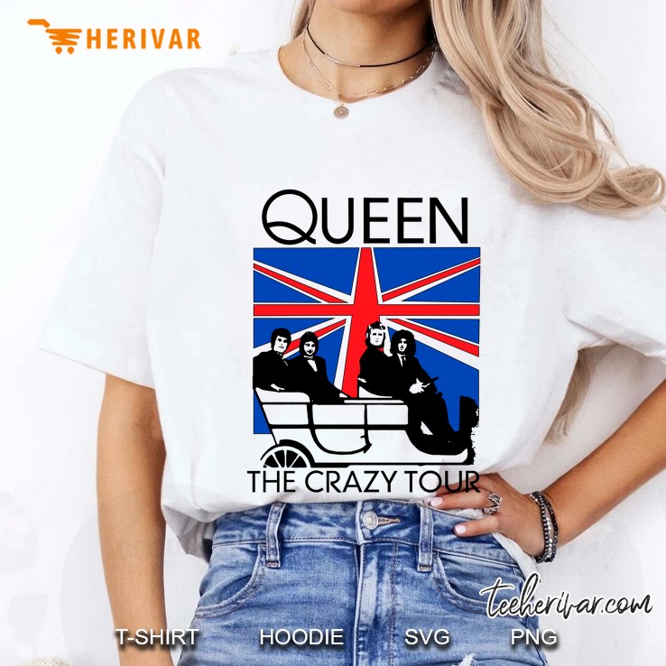 Queen Official Crazy Tour Union Jack Ladies Tee