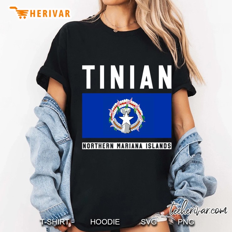 Tinian Souvenir Northern Mariana Islands Flag Ladies Tee