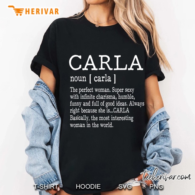 Adult Definition - First Name Carla - Ladies Funny Ladies Tee