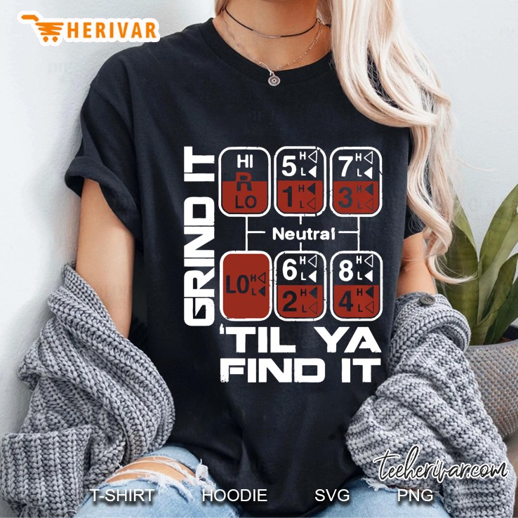 Grind Gear Shift Pattern Trucker Shirt Truck Driver Pullover Ladies Tee
