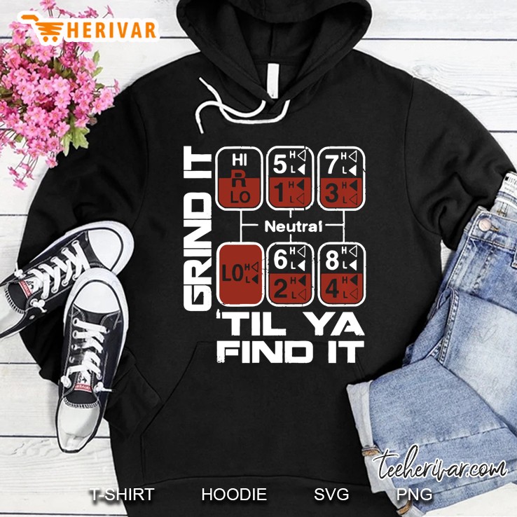 Grind Gear Shift Pattern Trucker Shirt Truck Driver Pullover Hoodie
