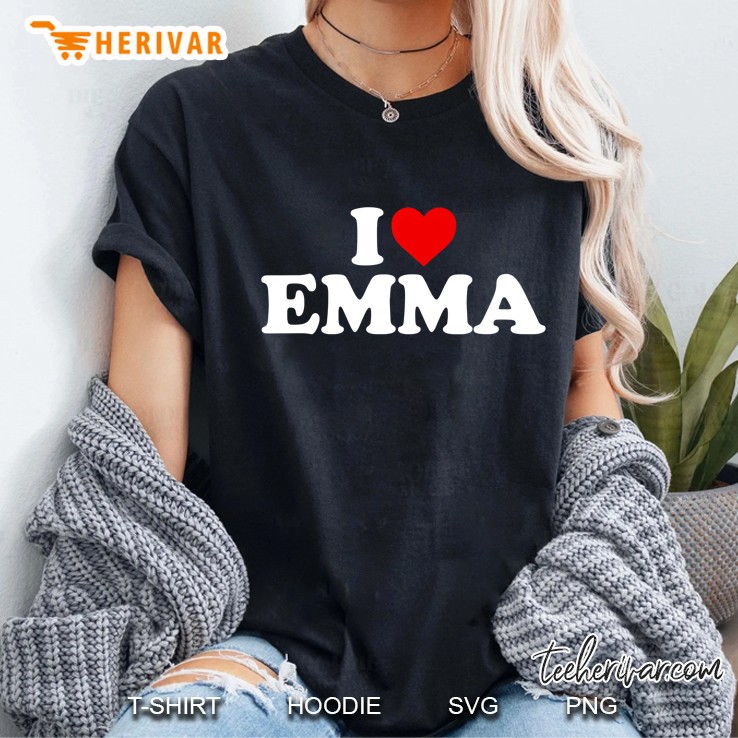 I Love Emma - Heart Ladies Tee