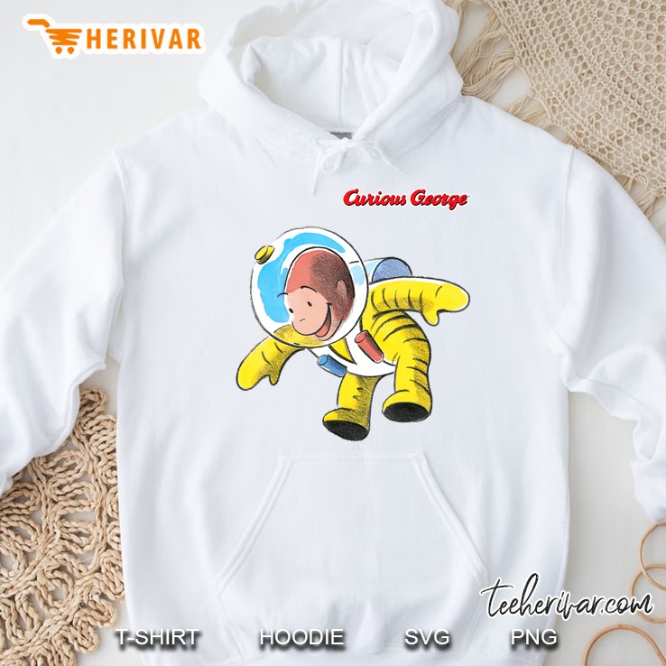 Curious George Happy Astronaut Portrait Hoodie