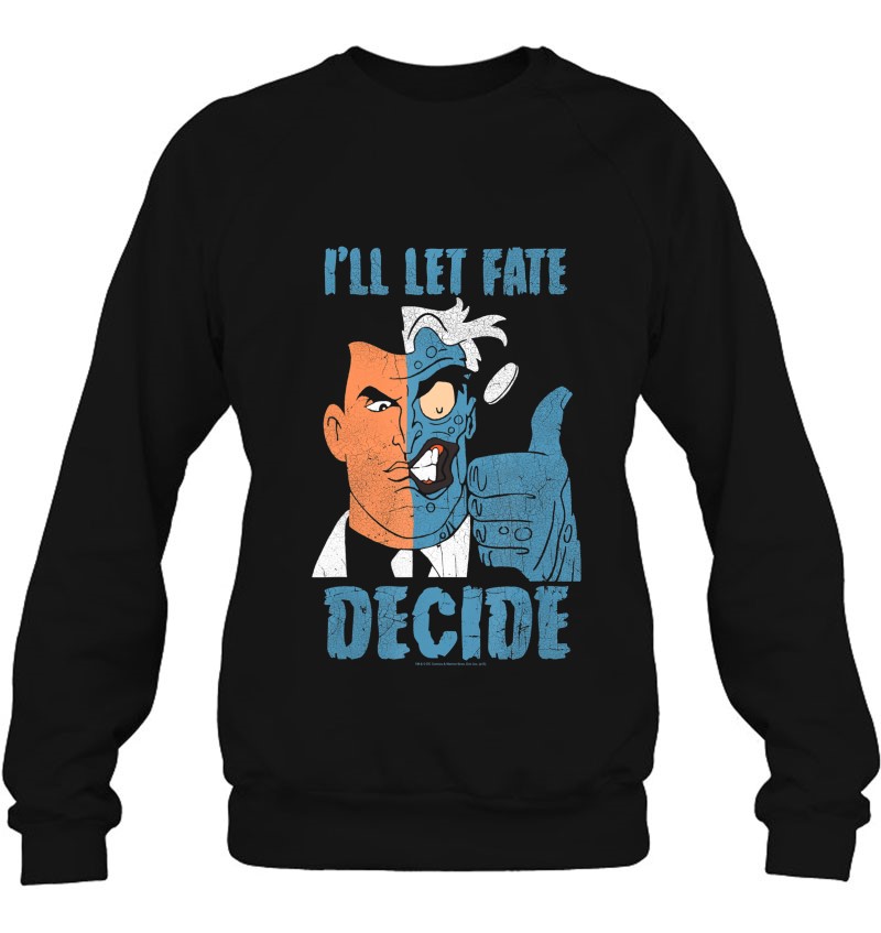 Batman Animated Series Two-Face Fate Decide Sweatshirt