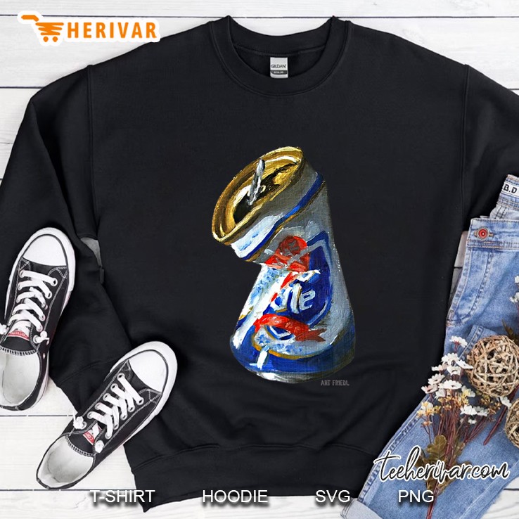 Old Crushed Beer Can Style Sweatshirt