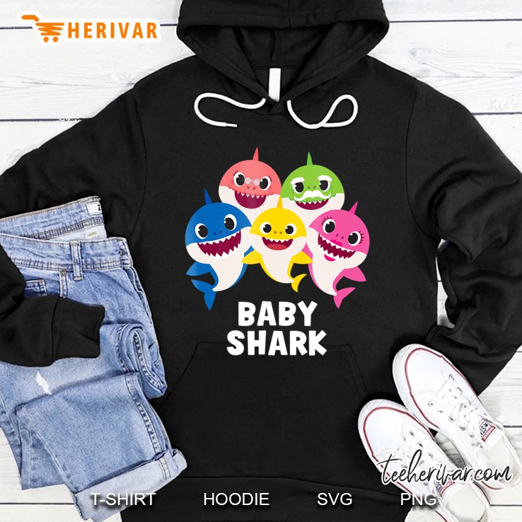 Pinkfong Baby Shark Family With Text Hoodie