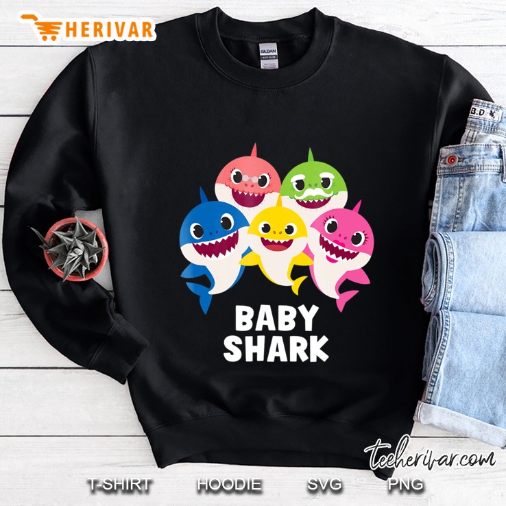 Pinkfong Baby Shark Family With Text Sweatshirt