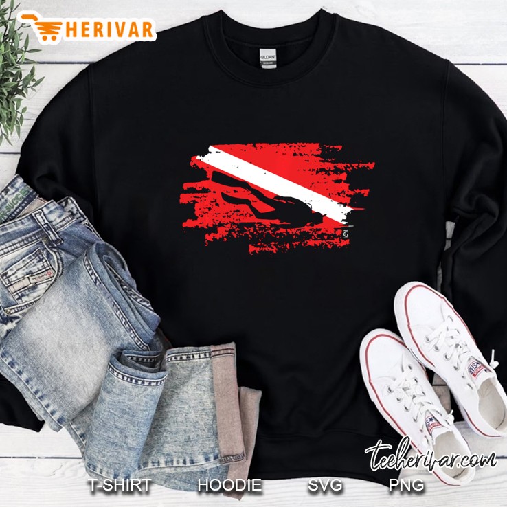 Scuba Diving Diver Down Flag Awesome Marine Diver Dive Gift Pullover Sweatshirt