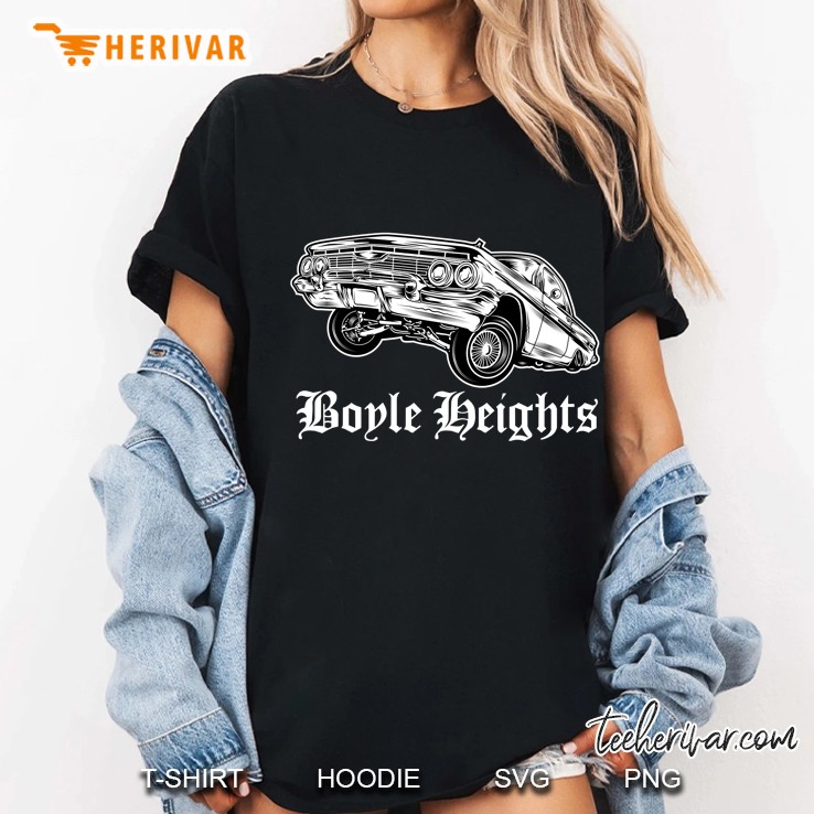 Lowrider Chicano Old School Barrio Boyle Heights Car Club Ladies Tee