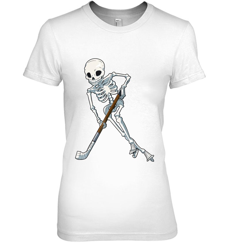 ironie opblijven Staan voor Skeleton Ice Hockey Halloween Funny Skull Gifts Tees