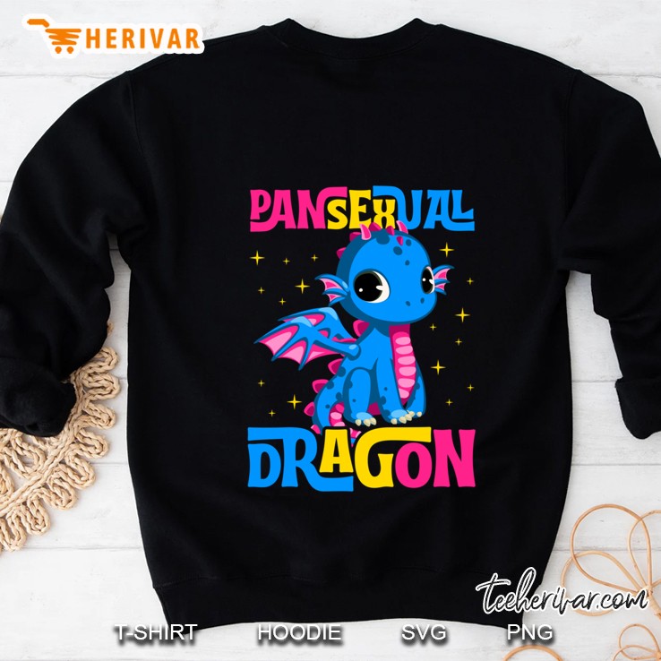 Pansexual Dragon Pansexual Pride Flag Gift Pullover Sweatshirt