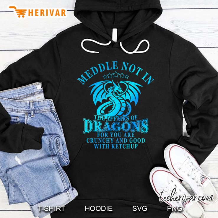 Meddle Not In The Affairs Of Dragons Funny Dragon Gift Hoodie
