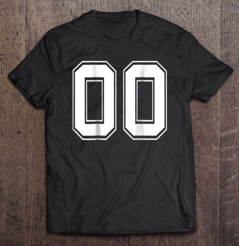 Number 00 Football Baseball Soccer Jersey Uniform