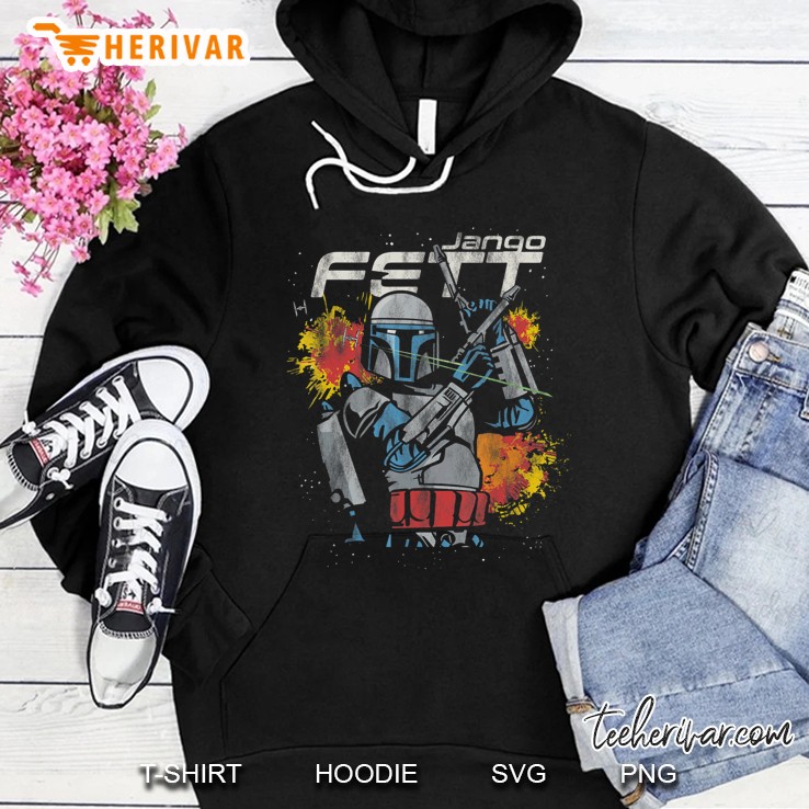 Star Wars Jango Fett Hero Blasters Mandalorian Prequel Hoodie