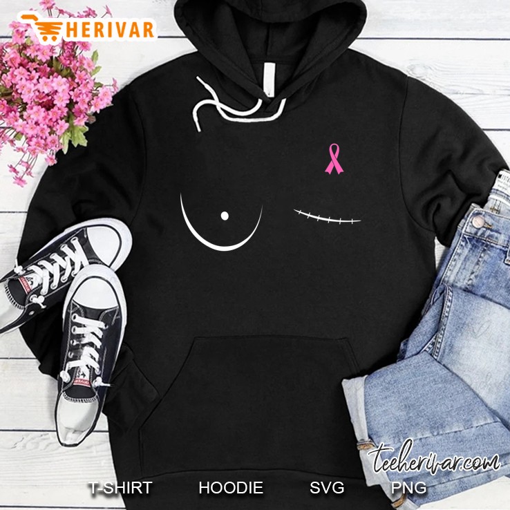 Breast Cancer Survivor Pink Ribbon - Left Mastectomy Hoodie