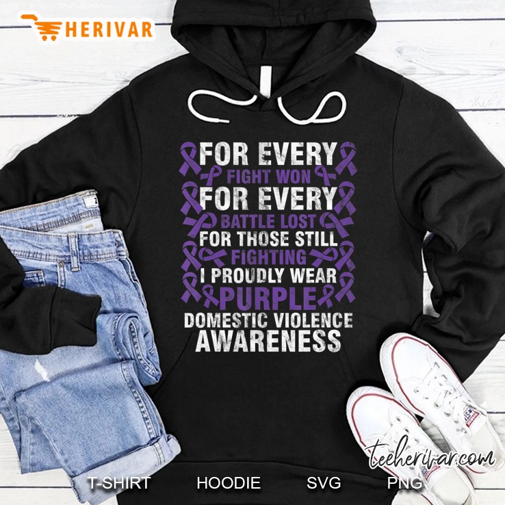 Domestic Violence Awareness Month I Proudly Wear Purple Hoodie