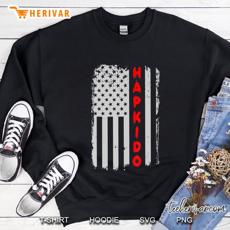 Hapkido Korean Martial Arts American Flag Sweatshirt