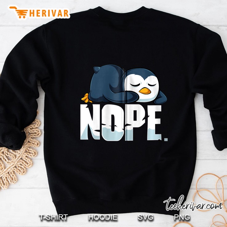 Nope Penguin Aquatic Birds Swimming Underwater Antarctica Zip Sweatshirt