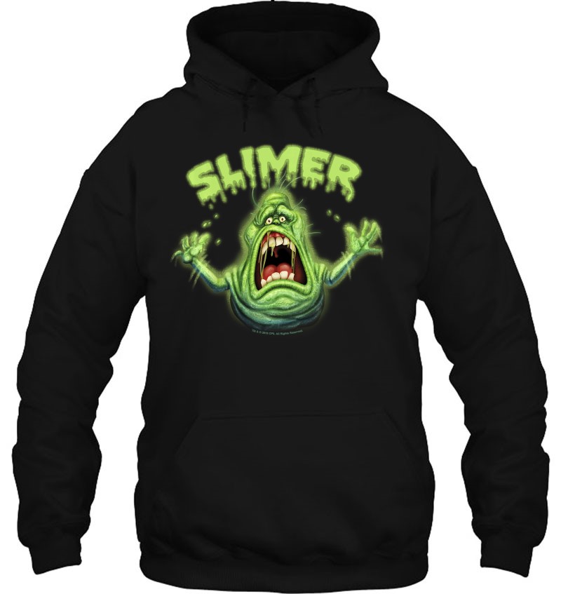 Ghostbusters Slimer Neon Portrait Pullover