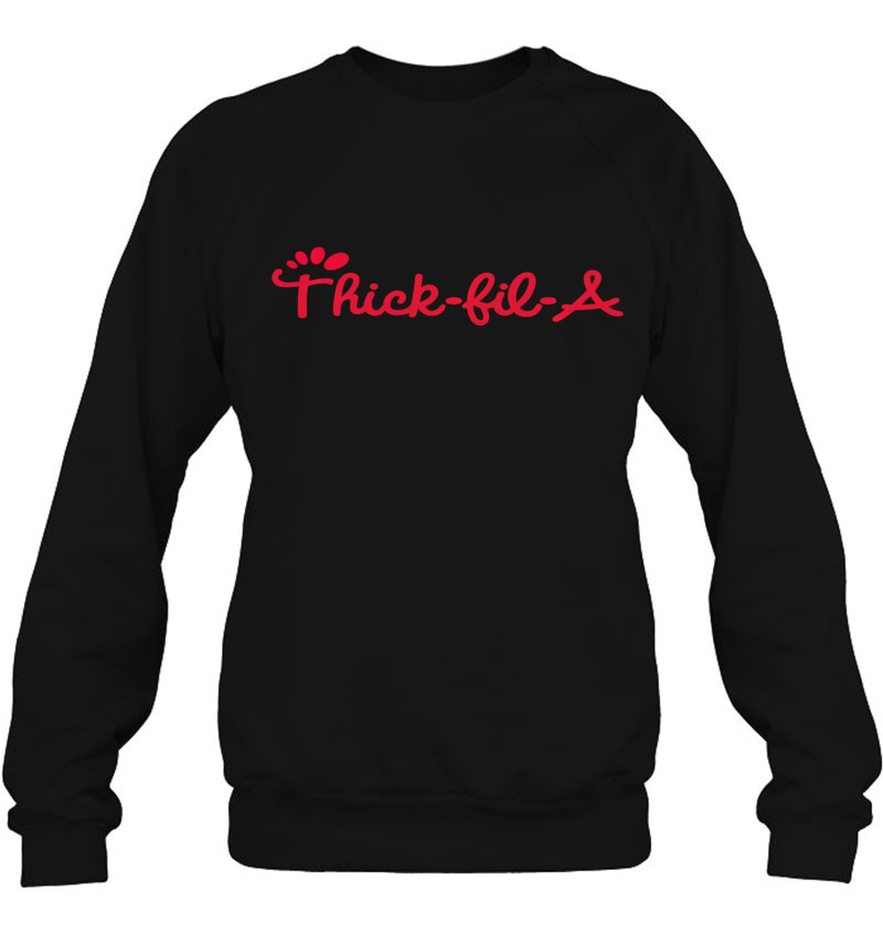 Funny Thicc Thick-Fil-A Curvy Girl Men Women Gift Girlfriend Sweatshirt