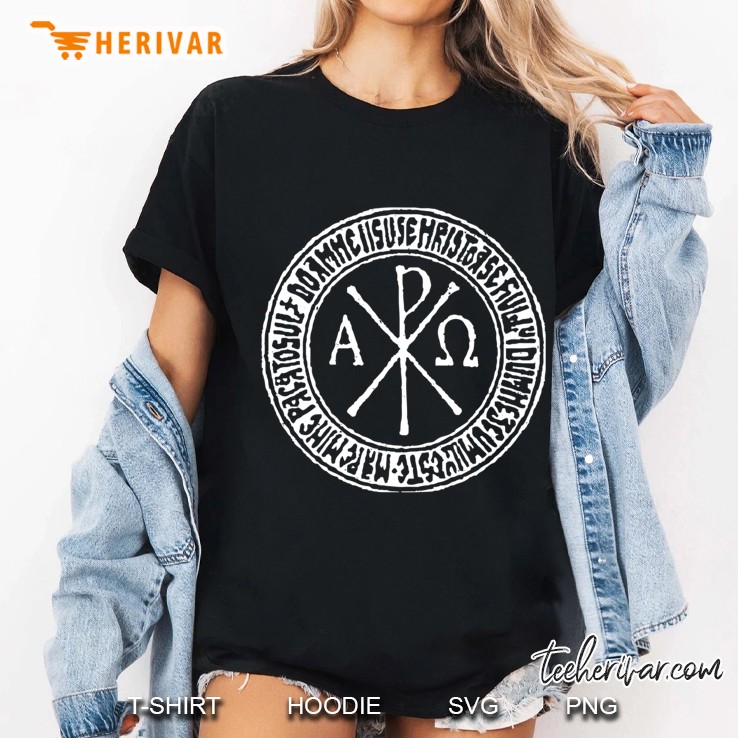 Labarum Ancient Christian Symbol Chi Rho Ladies Tee