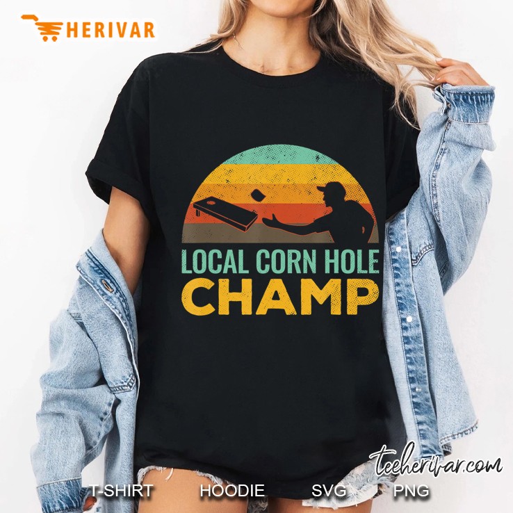 Local Neighborhood Corn Hole Champ Cornhole Professional Pro Ladies Tee
