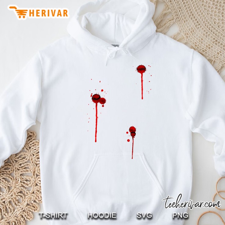 Bullet Hole Gunshot Wound Halloween Costume Blood Bloody Hoodie