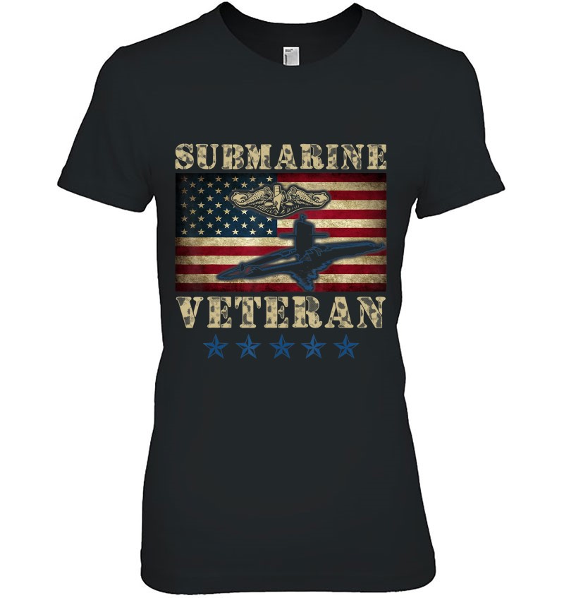 Us Navy Submarine Veteran Usa Flag Vintage Submariner