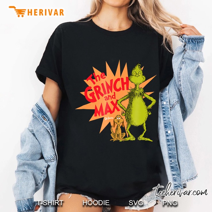 Dr. Seuss Grinch And Max Burst Ladies Tee