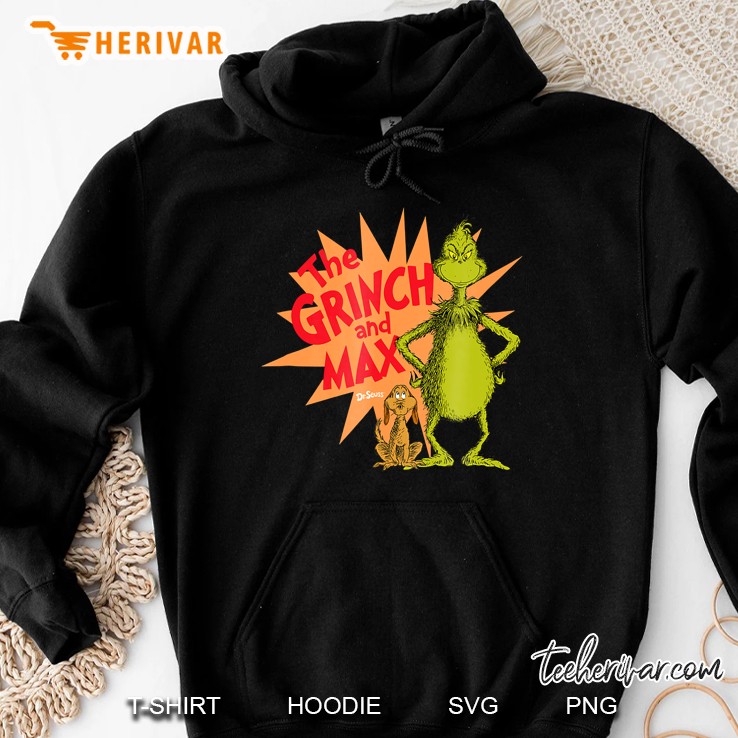 Dr. Seuss Grinch And Max Burst Hoodie