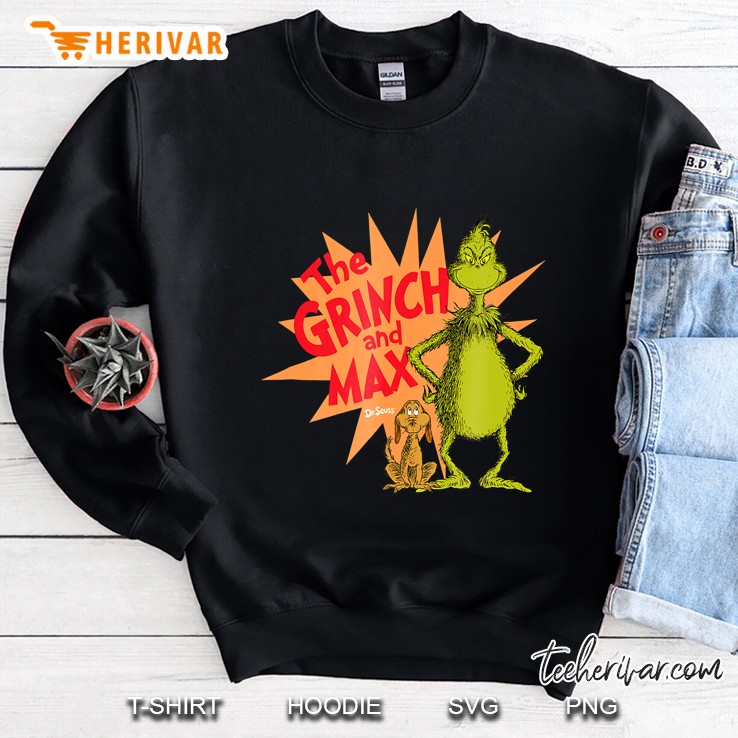 Dr. Seuss Grinch And Max Burst Sweatshirt