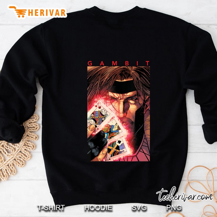 Marvel X-Men Gambit Glowing Cards Graphic Sweatshirt