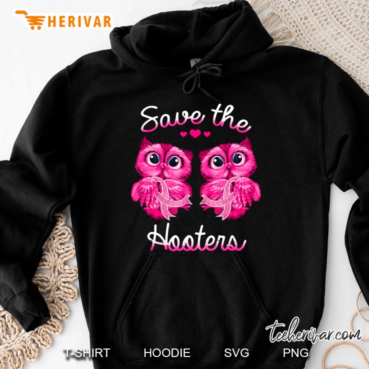 Owls Save A Hooters Pink Ribbon Breast Cancer Gifts Hoodie