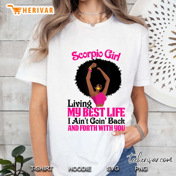 Scorpio Girl Black Girl Afro Woman Zodiac Signs Horoscopes Ladies Tee