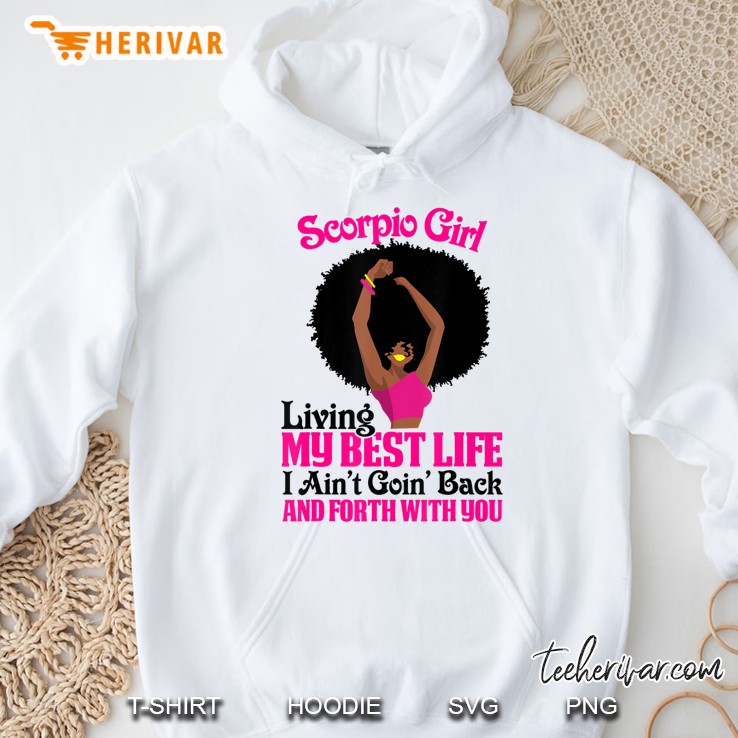 Scorpio Girl Black Girl Afro Woman Zodiac Signs Horoscopes Hoodie