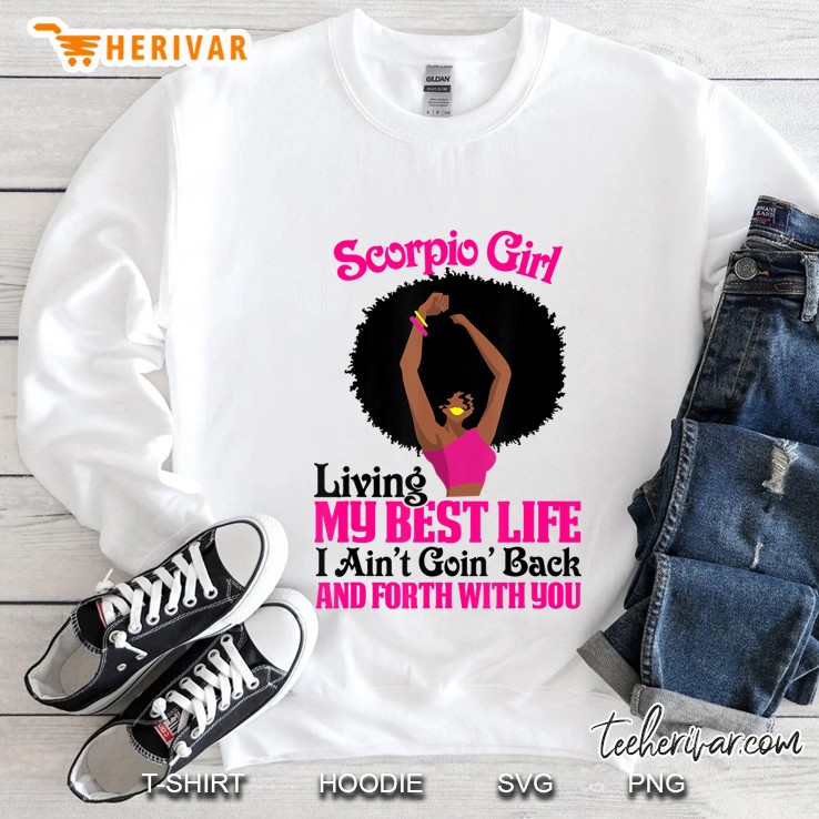 Scorpio Girl Black Girl Afro Woman Zodiac Signs Horoscopes Sweatshirt