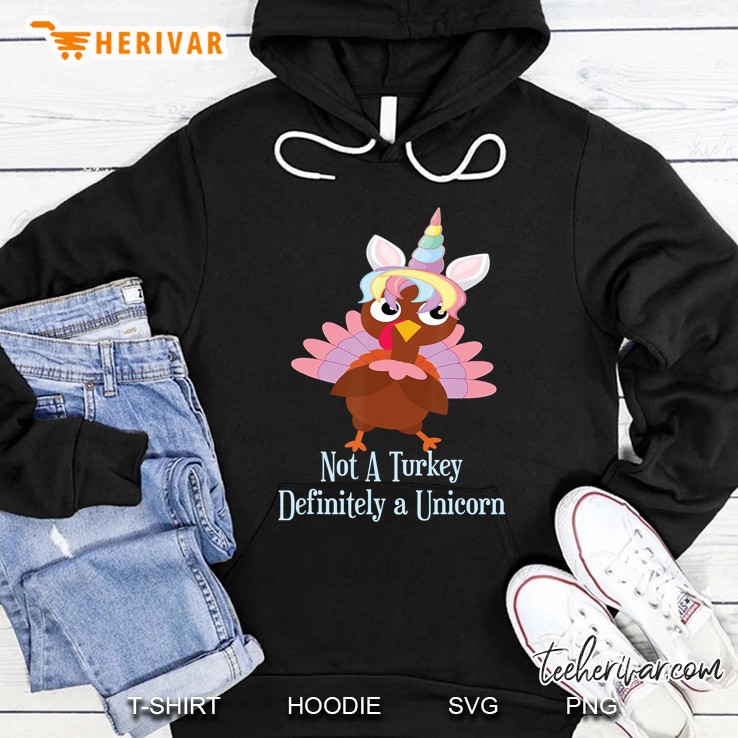 Turkey Disguise Unicorn Thanksgiving Novelty Hoodie