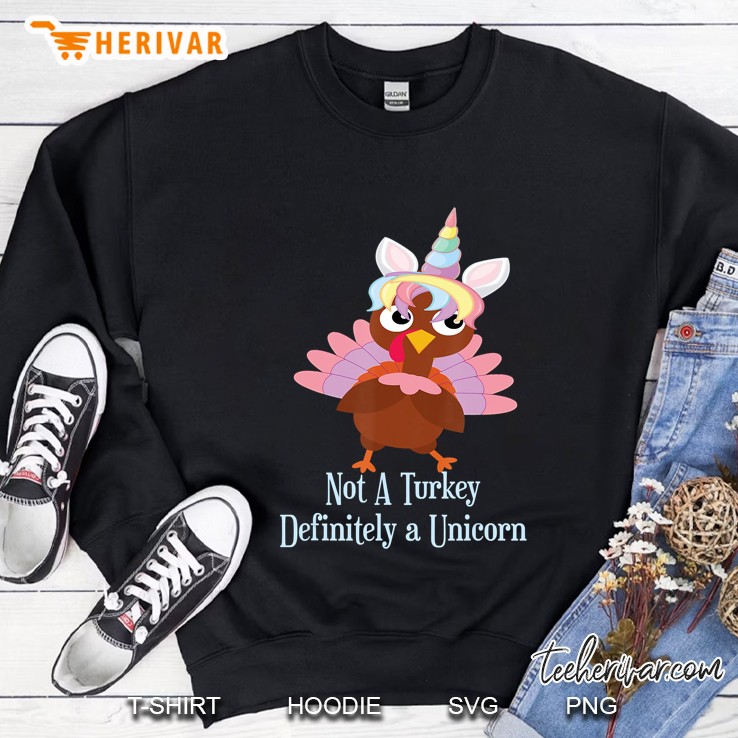 Turkey Disguise Unicorn Thanksgiving Novelty Sweatshirt