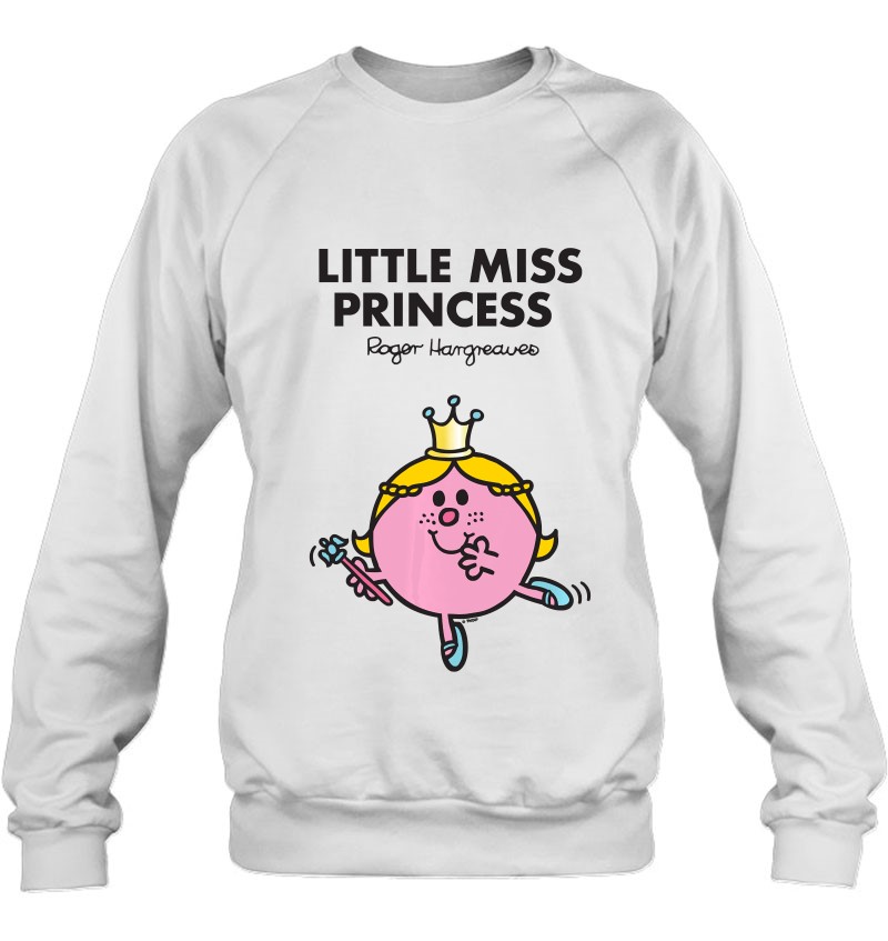Childrens Clothes Mr Men & Little Miss Princess Girls Crewneck Sweatshirt Official Merchandise Birthday Gift Idea for Daughter Sister Niece Toddlers to Teens Ages 3-13 Long Sleeved Girls Top