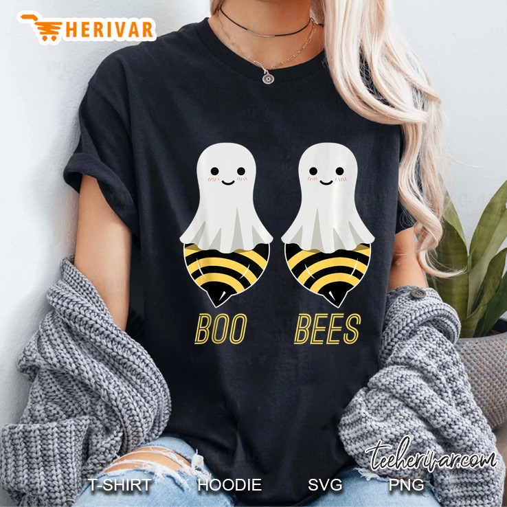 Funny Couples Halloween Costume Saggy Boobs Joke Boo Bees Ladies Tee