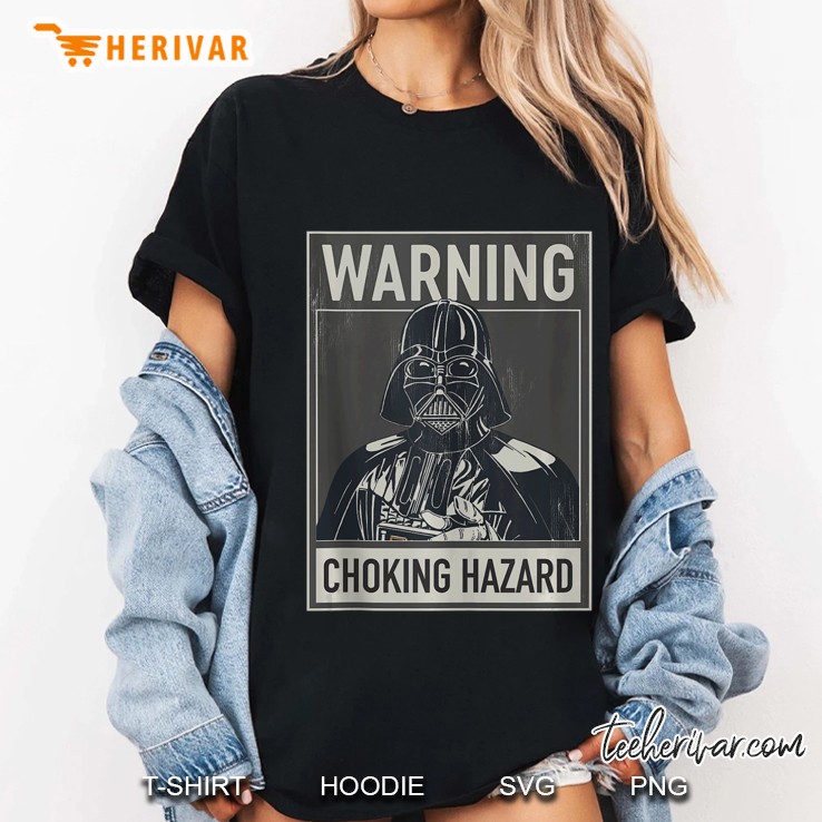 Star Wars Darth Vader Warning Choking Hazard Ladies Tee