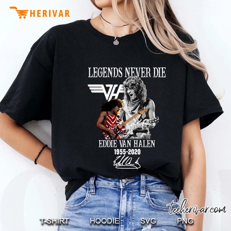 Legends Never Die Eddie Van Halen 1955-2020 Ladies Tee