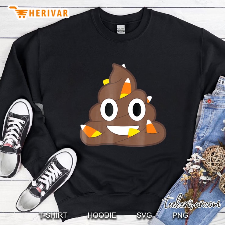 Candy Corn Poop Emoji Halloween Shirt Sweatshirt
