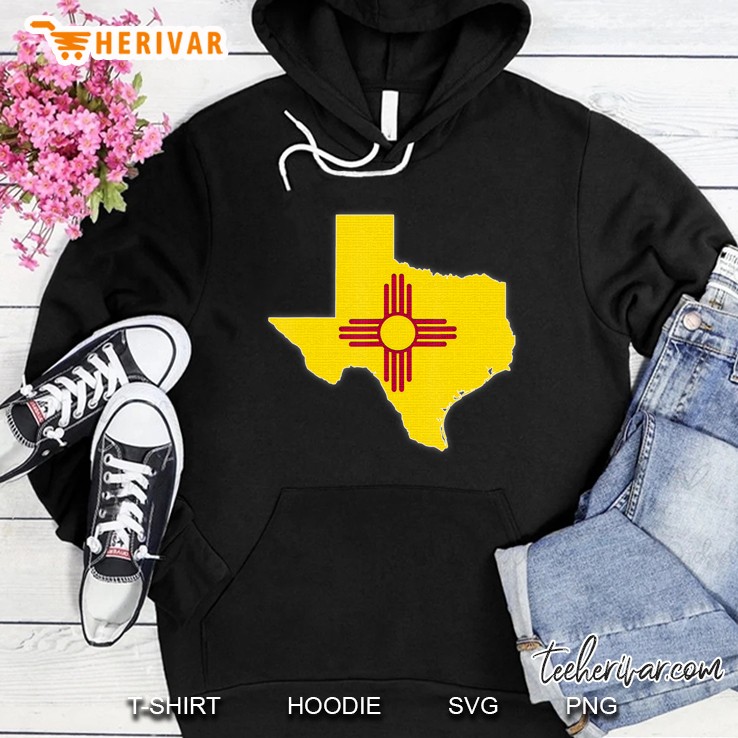 Texas State Map New Mexico Nm Flag Roots Men Women Gift Hoodie