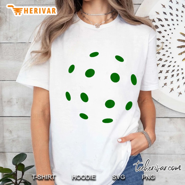 Funny Pickleball Costume Green Ball Halloween Party Ladies Tee
