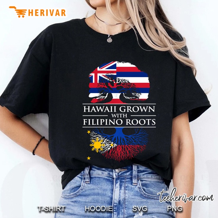 Hawaiian Filipino Shirt Hawaii Grown Filipino Roots Heritage Pullover Ladies Tee