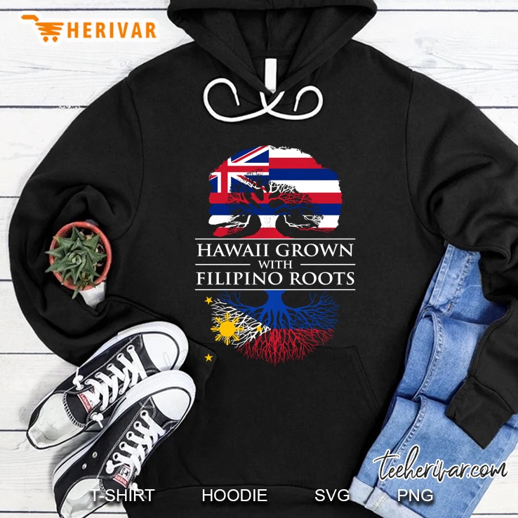 Hawaiian Filipino Shirt Hawaii Grown Filipino Roots Heritage Pullover Hoodie