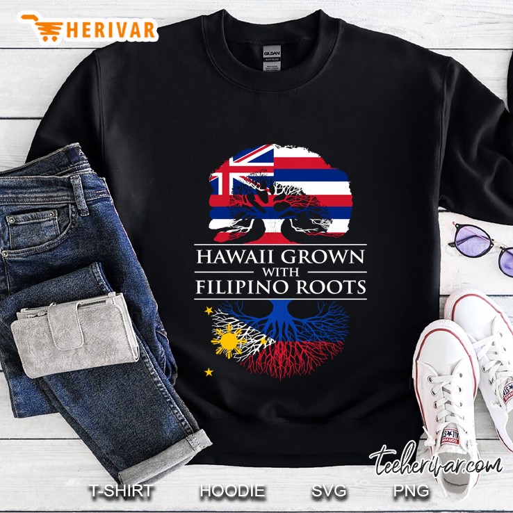 Hawaiian Filipino Shirt Hawaii Grown Filipino Roots Heritage Pullover Sweatshirt
