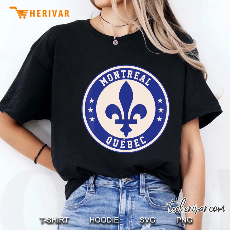 Montreal Quebec Fleur De Lys Sign Ladies Tee