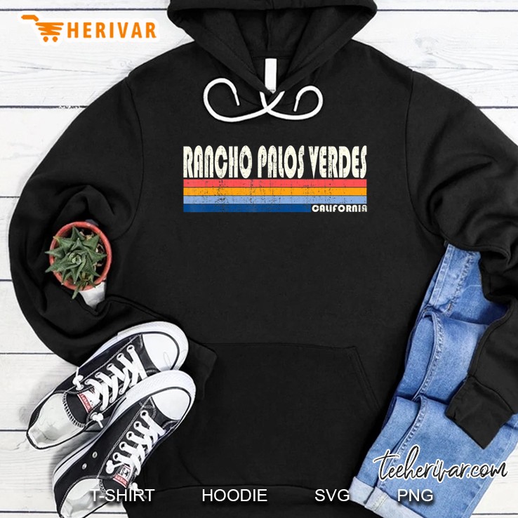 Vintage 70S 80S Style Rancho Palos Verdes Ca Hoodie